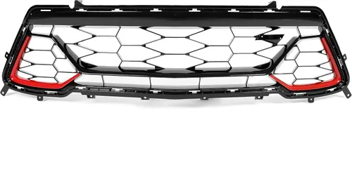 Miniatura 2 de KUAFU Parrilla inferior y marco para matrícula compatible con Chevy Chevrolet Camaro SS 2016-2018 Reemplazo para 84040593 Plástico pintado negro