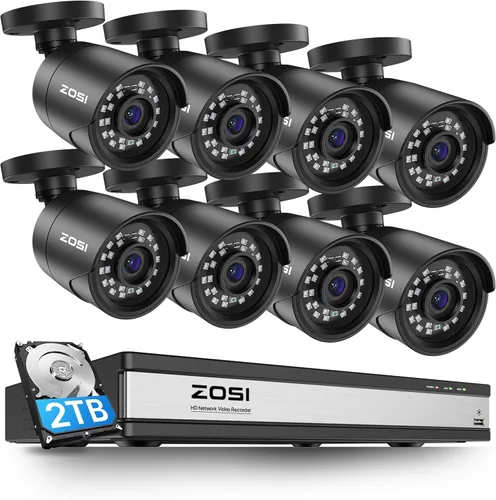 Miniatura 10 de ZOSI Cámara de Seguridad para el Hogar HD de 2MP 1080p para Exteriores e Interiores (Híbrida 4 en 1 HD-CVI/TVI/AHD/960H CVBS Analógica), Cámara