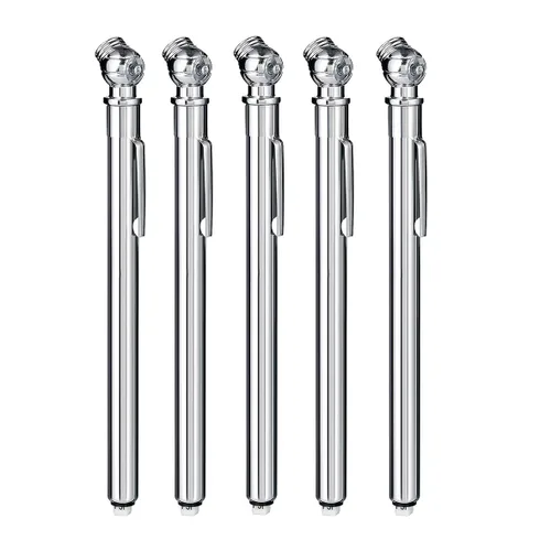 Miniatura 7 de PINKJOY - Medidor de presión de neumáticos tipo lápiz (10-75 PSI) Cuerpo de acero inoxidable y boquilla de metal 3 mediciones para vehículos