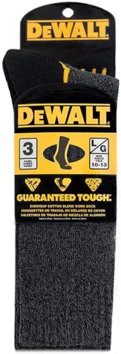 Miniatura 2 de DeWALT Calcetín de trabajo de mezcla de algodón para hombre 3 pares