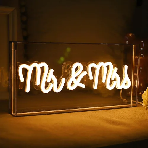 Miniatura 24 de Letrero de neón LED para fiesta, escritorio, dormitorio, hogar, cumpleaños, decoración artística con USB