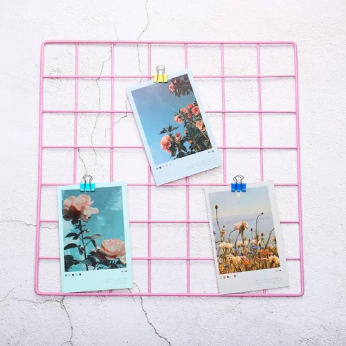 Miniatura 4 de PATIKIL Panel de rejilla de alambre de 8 x 8 pulgadas, 1 paquete de paneles decorativos de rejilla de pared, tablero de fotos, decoración de fotos