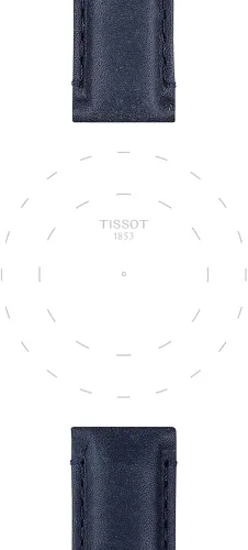 Miniatura 3 de Correa de reloj Tissot de piel negra, 20 (Modelo T852046831)