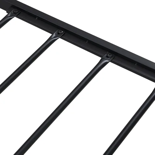 Miniatura 9 de Marco de cama de plataforma de metal resistente de 14 pulgadas con cabecero y estribo de madera, plataforma de metal, gran almacenamiento debajo