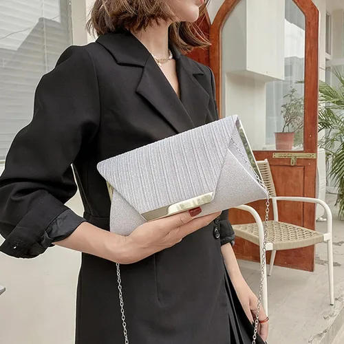 Miniatura 3 de Bolsos de embrague con purpurina para mujer bolsa de noche bolso de fiesta de boda