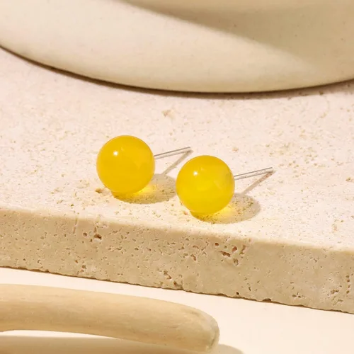 Miniatura 63 de Natural Stone Stud Earrings for Women 8mm Sterling Silver Genuine Gemstone Earrings Handmade Sterling Silver Crystal Stud Earrings for Women