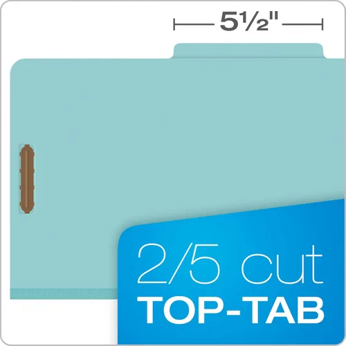 Miniatura 5 de Pendaflex Carpetas de archivos de clasificación recicladas, 1 divisor, sujetadores incrustados de 2 pulgadas, corte de 2/5 pestañas, tamaño legal