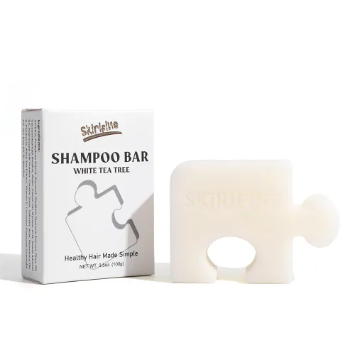 Miniatura 8 de Barra de champú sólido de limón en forma de rompecabezas, control de aceite y refrescante para cabello normal a graso, aroma crujiente y limpio, sin