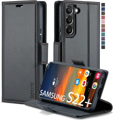 Miniatura 21 de Funda tipo cartera para Samsung Galaxy S22 5G con tarjetero y función atril, bloqueo magnético RFID, funda de piel con tapa para Galaxy S22 5G