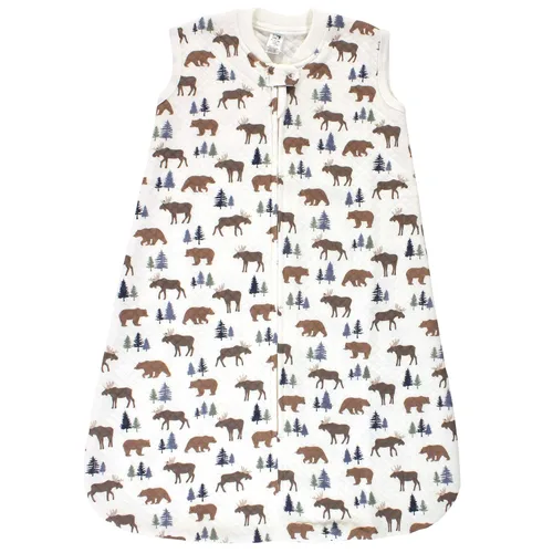 Hudson Baby Saco de dormir unisex sin mangas acolchado de alta calidad y manta portátil, oso alce, 12-18 meses