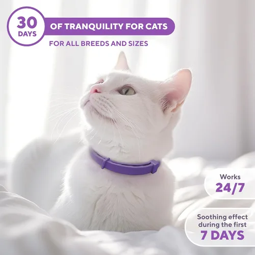 Miniatura 6 de Collar calmante para gatos y productos antiansiedad para mascotas, collares de feromonas calmantes felinas y alivio del estrés para gatos, ayuda