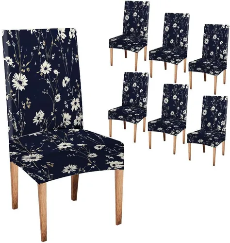 Miniatura 50 de CAPSCEOLL Fundas para Sillas De Comedor 4, Funda elástica para silla de comedor, lavable de elastano, fundas para sillas Parsons de cocina, Fundas