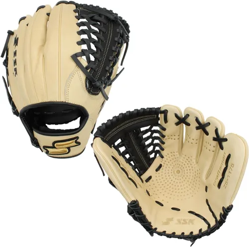 Miniatura 47 de SSK Z5 Craftsman Guante de béisbol para infield – 11.25” - 11.5” - 11.75” - 12” – Lanzamiento con mano derecha y izquierda Rojo/Verde Kelly/Blanco