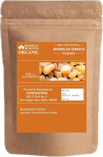Miniatura 2 de Blessfull Healing Boswellia Serrata Orgánica Polvo 100% Puro Natural 100 Gramos / 3.52 oz