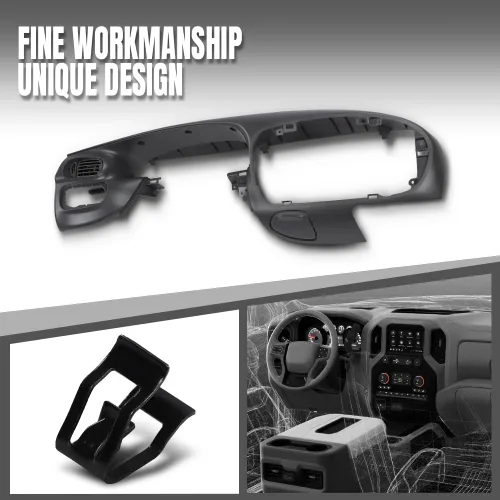 Miniatura 5 de G-PLUS Bisel para panel de salpicadero, compatible con Ford F150 F250 F350 Super Duty 1992 1993 1994 1995 1996 1997 W/cubierta de tablero de motor