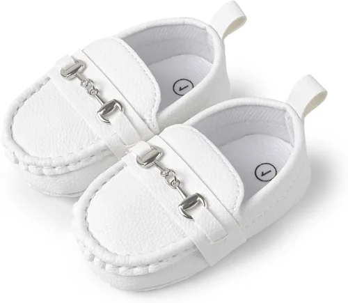 Aploxphy Mocasines clásicos para bebés, niñas y niños, zapatos de vestir Oxford para bebés y niñas, zapatos de vestir para precaminantes, mocasines