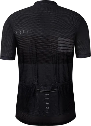 Miniatura 38 de GCRFL Maillot de ciclismo para hombre con 3+1 bolsillos con cremallera manga corta ciclismo ciclismo camiseta de ciclismo transpirable tela de malla
