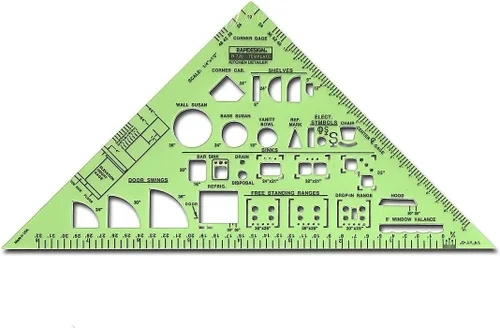 Miniatura 10 de Plantilla de detalle de cocina Rapidesign con escala de 1/2 pulgada, 1 unidad (R719)