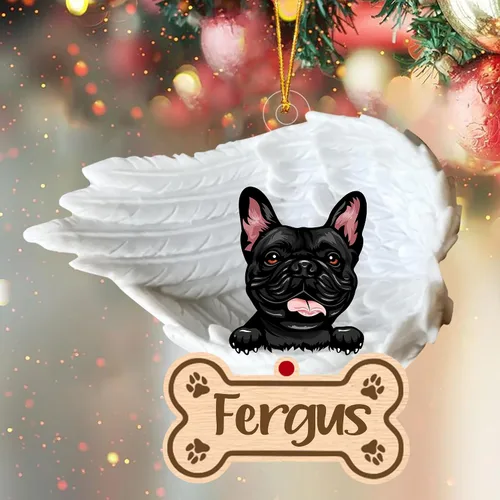 Miniatura 82 de Adorno de perro afgano de 1 ángel, adorno acrílico 2D personalizado conmemorativo para perros, regalo por pérdida de mascotas, regalo