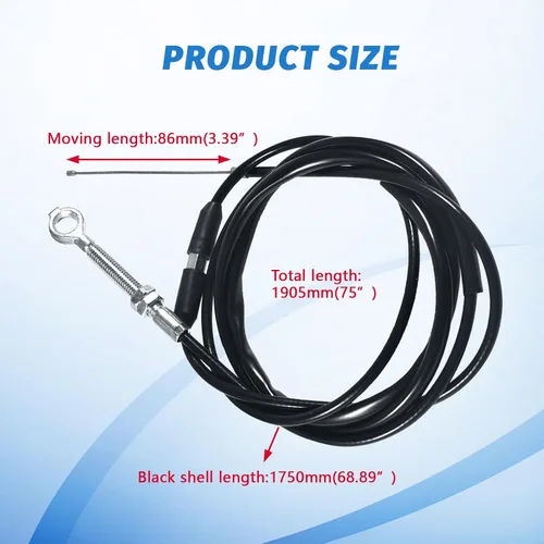 Miniatura 3 de 75 '' VM22 VM24 PZ27 Go-Kart Cable del acelerador - Extremo recto