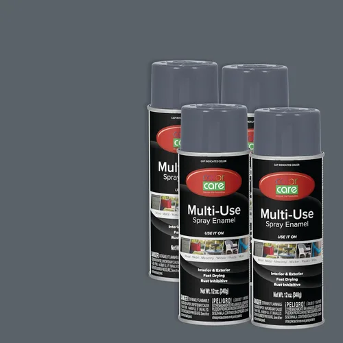 Miniatura 69 de Pintura en aerosol, 12 onzas, paquete de 6 (mezcla de colores cálidos: blanco brillante, rojo rubí, naranja, amarillo, marrón, negro brillante)