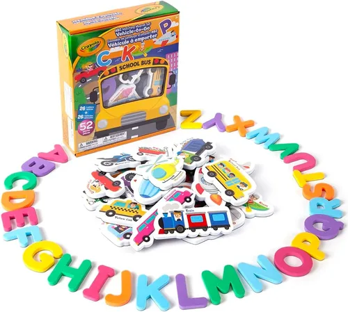 Miniatura 9 de Crayola ABC - Juego de imanes a juego – Animal Party, 52 imanes de espuma de calidad colorida que incluyen 26 imágenes y 26 imanes del alfabeto