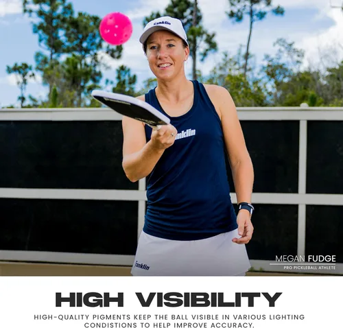 Miniatura 6 de Franklin Sports X-40 pelotas de Pickleball al aire libre - Bola oficial del Pickleball de EE. UU., APP Tour + US Open - Tamaño reglamentario Rosa