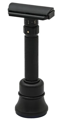 Miniatura 3 de Pearl Flexi - Maquinilla de afeitar de seguridad ajustable, edición negra, reutilizable, hecha de 100 % latón, maquinilla de afeitar ecológica