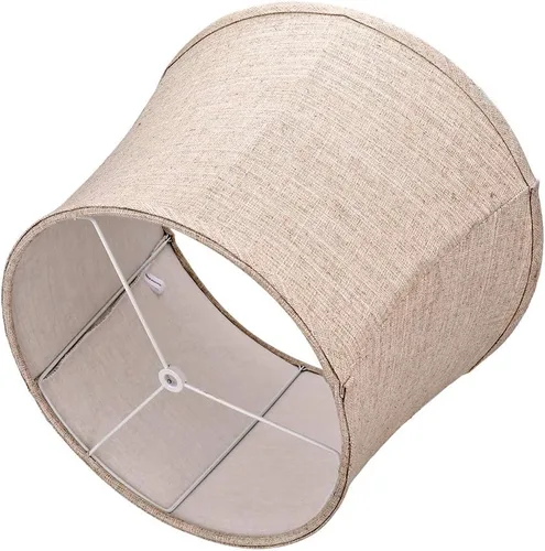 Miniatura 3 de Tootoo Star Pantalla de lámpara de tambor grande marrón para candelabros, lámpara de pie y lámpara de mesa, araña de 12 x 16 x 11 pulgadas, tela