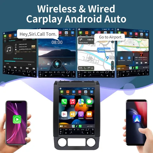 Miniatura 3 de Radio de coche para Ford F150 2015-2020 Actualización estéreo de 12.1 pulgadas Pantalla táctil 6+128GB Tesla Style Unidad Principal Reemplazo