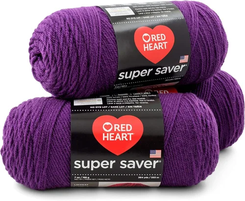 Miniatura 26 de Red Heart - Hilo Super Saver, paquete de 3, color rojo cereza, 3