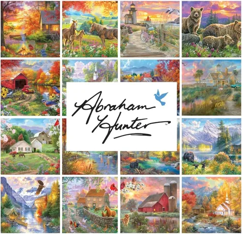 Miniatura 6 de RoseArt - Abraham Hunter - Autumn Gathering - Rompecabezas de 1000 piezas para adultos