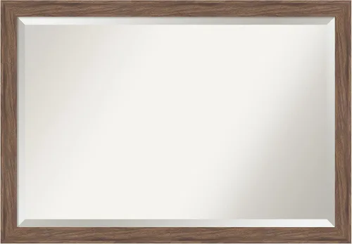 Miniatura 89 de Amanti Art - Espejo con marco para el tocador o para montar en la pared del baño, medidas en pulgadas Grano de café marrón