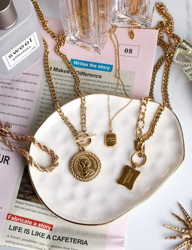 Miniatura 4 de AISBUGUR Plato de joyería, bandeja para joyas, plato para anillos, juego de 2 abalorios de gran capacidad para más joyas, cuenco de joyería