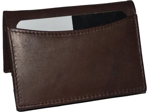 Miniatura 4 de LeatherBoss Cartera pequeña para tarjetas de crédito con bolsillo expandible