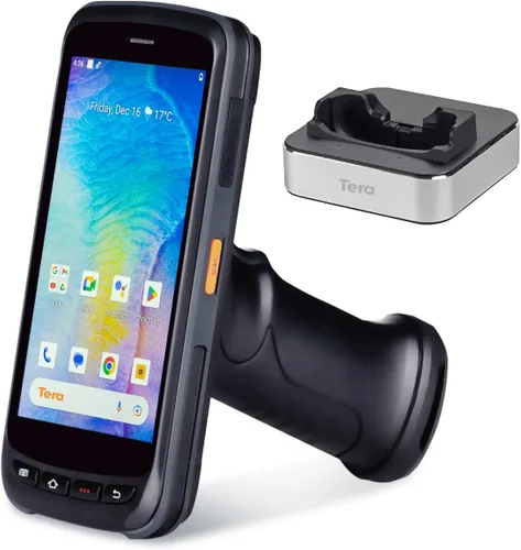 Miniatura 8 de Tera Android 11 escáner de código de barras PDA: con agarre de pistola de cuna de carga 8000mAh batería extra grande computadora móvil portátil 5.2