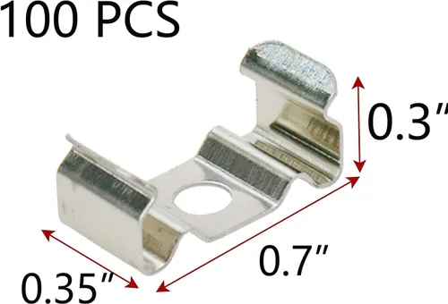 Miniatura 2 de Clip de montaje de canal LED en forma de U, clips de montaje de espejo, clips de luz de tira LED, lámpara fluorescente, accesorios de instalación