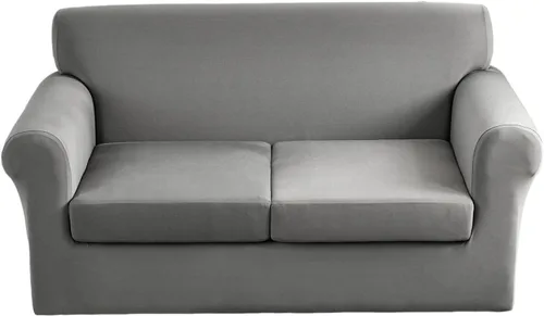 Miniatura 37 de Fundas elásticas para sofá de 1/2/3 cojines, funda estampada con fundas de cojín de asiento separadas, fundas de sofá lavables, protector de muebles