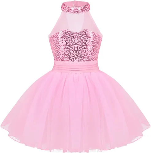 iiniim Camisola de lentejuelas para niñas, leotardo de ballet, tutú de baile, brillante, para fiesta de hadas, disfraz de fantasía