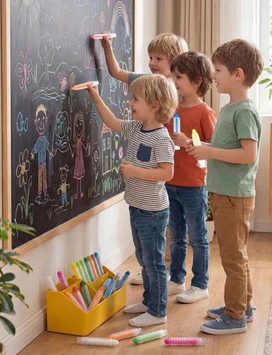 Miniatura 7 de Juego de tizas para acera con soporte para niños, 24 tizas lavables para niños pequeños en 12 colores para pizarra, dibujo, escritura, juguetes