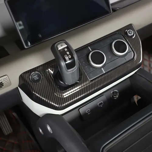 Miniatura 7 de Marco de botón de modo de aire acondicionado de control central ABS para Land Rover Defender 110 2020 2021 2022 2023 Accesorios de coche