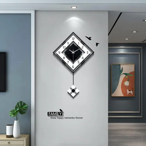 Miniatura 7 de Reloj de Pared Moderno para Decoración de Sala de Estar Negro Oficina Grande Silencioso Sin Marco Decorativo Dormitorio Reloj de Pared para Cocina