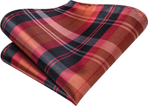Miniatura 129 de Dubulle Corbata tejida de cachemira para hombre y gemelos de pañuelo para hombre, conjunto de gemelos para boda formal y negocios