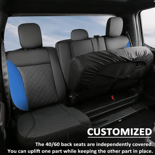 Miniatura 8 de GIANT PANDA Juego completo de fundas de asientos de automóvil con ajuste personalizado para Ford F150 2009-2025 y 2017-2025 F250 F350 F450 Super