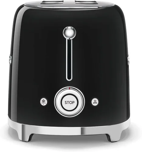 Miniatura 8 de Smeg Paquete de cafetera de goteo retro y tostador de 2 rebanadas (negro)