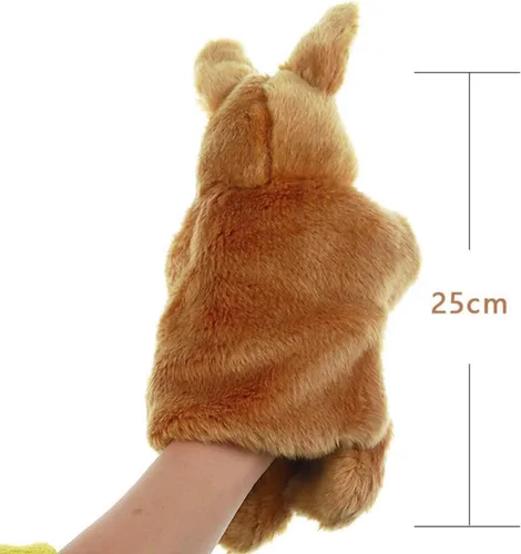 Miniatura 5 de Marionetas de mano de peluche, juguetes de peluche de canguro para imaginativo juego de simulación narración de historias