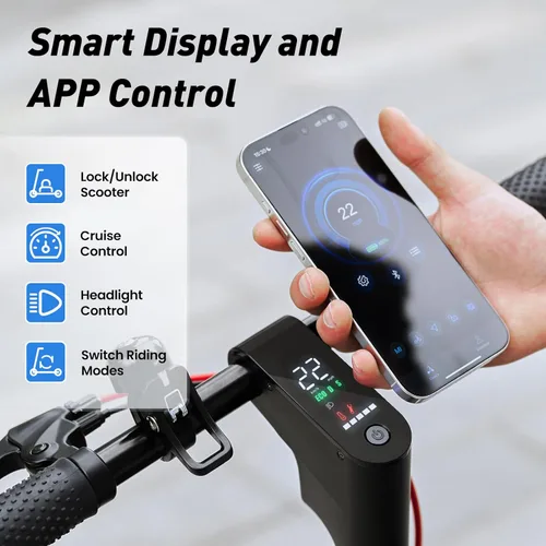 Miniatura 7 de Electric Scooter, 21-28 Miles Range, 18-25 MPH Speed Electric Scooter for Adults, 500/750W Motor, 10"/8.5" Pneumatic Tires Scooter with Dual Gris