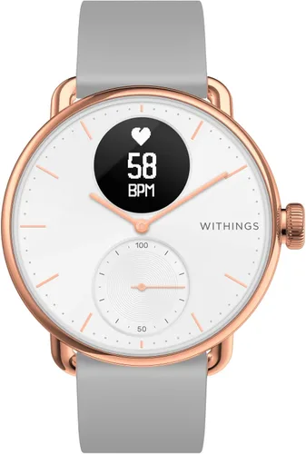 Withings ScanWatch - Reloj inteligente híbrido y rastreador de actividad con GPS conectado monitor de frecuencia cardíaca monitor de sueño