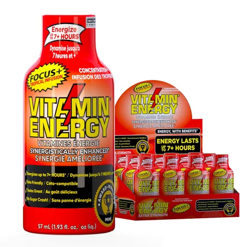 Miniatura 75 de Vitamin Energy Immune+ Extra Strength Energy Shot Army Orange 10 unidades, 260 mg de cafeína natural, vitaminas B, citicolina, té verde, apoyo