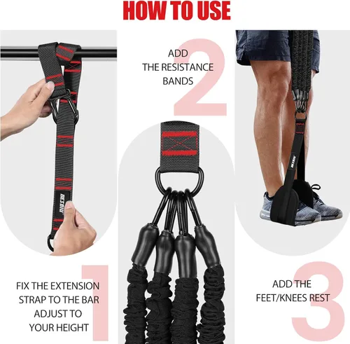 Miniatura 3 de Pull Up Assistance Bands 260lbs, Heavy Pull Up Bands Resistance Bands for Pull Ups Working Out with Feet Rest, Pull Up Bar Bands Assistance Bands
